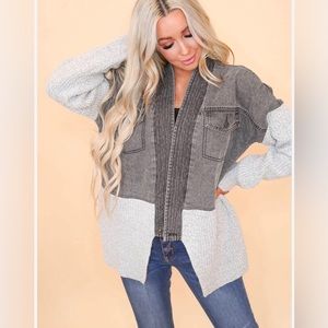 Mazik Denim Sweater Jacket